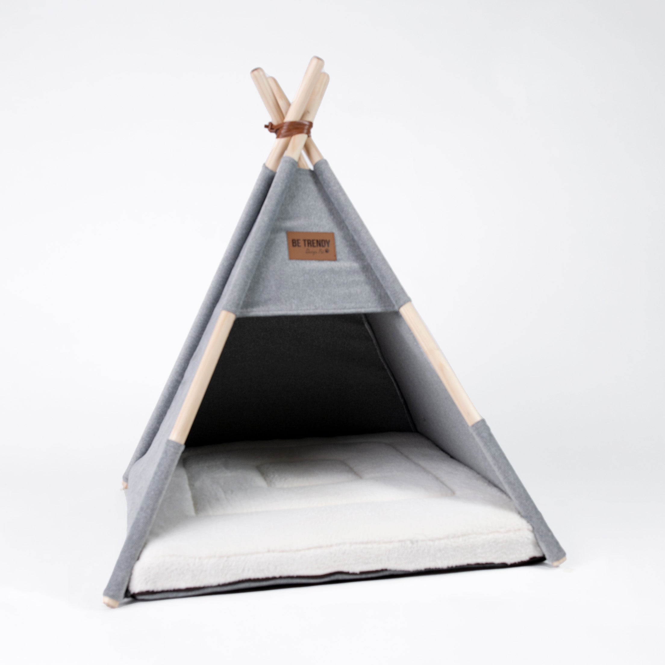 Casa para perros cama tipi teepee argent be trendy