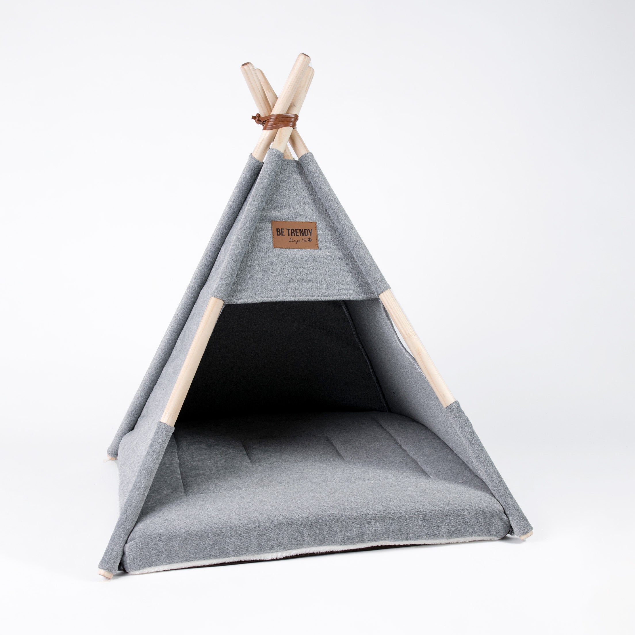 Casa para perros cama tipi teepee argent be trendy